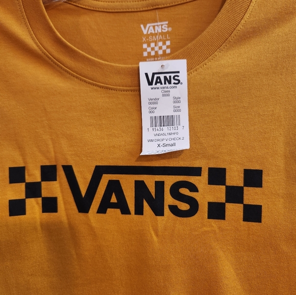 Vans long sleeve crop t-shirt, size x-small - Picture 2 of 4